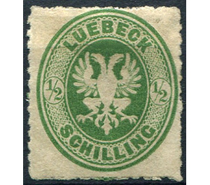 Coat of arms in oval - Germany / Old German States / Lübeck 1864