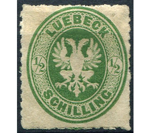 Coat of arms in oval - Germany / Old German States / Lübeck 1864