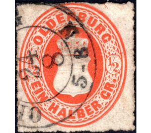 Coat of arms in oval - Germany / Old German States / Oldenburg 1862