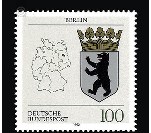 Coat of arms of the Land of the Federal Republic of Germany (1)  - Germany / Federal Republic of Germany 1992 - 100 Pfennig