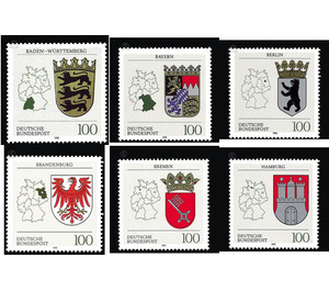 Coat of arms of the Land of the Federal Republic of Germany (1)  - Germany / Federal Republic of Germany 1992 Set
