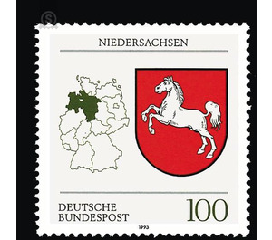 Coat of arms of the Land of the Federal Republic of Germany (2)  - Germany / Federal Republic of Germany 1993 - 100 Pfennig