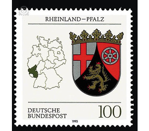 Coat of arms of the Land of the Federal Republic of Germany (2)  - Germany / Federal Republic of Germany 1993 - 100 Pfennig