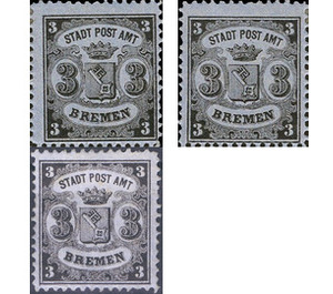 Coat of arms, Stadt Post Amt - Germany / Old German States / Bremen 1866 Set