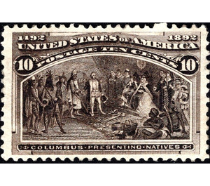 Columbus Presenting Natives - United States of America 1893