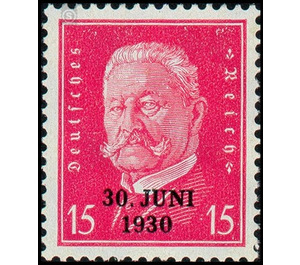 Commemorative stamp series  - Germany / Deutsches Reich 1930 - 15 Reichspfennig