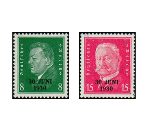 Commemorative stamp series  - Germany / Deutsches Reich 1930 Set