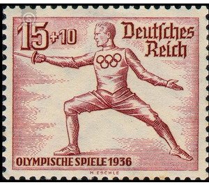 Commemorative stamp series  - Germany / Deutsches Reich 1936 - 15 Reichspfennig