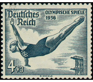 Commemorative stamp series  - Germany / Deutsches Reich 1936 - 4 Reichspfennig