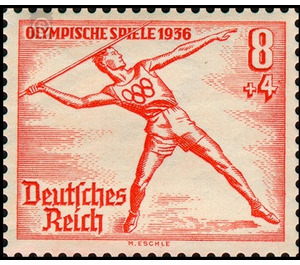 Commemorative stamp series  - Germany / Deutsches Reich 1936 - 8 Reichspfennig