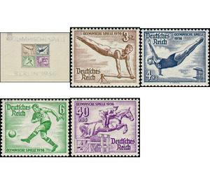 Commemorative stamp series  - Germany / Deutsches Reich 1936 Set