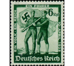 Commemorative stamp series  - Germany / Deutsches Reich 1938 - 6 Reichspfennig