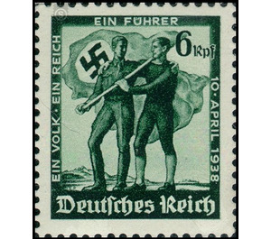 Commemorative stamp series  - Germany / Deutsches Reich 1938 - 6 Reichspfennig