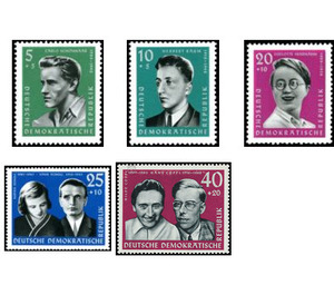 Commemorative stamp series  - Germany / German Democratic Republic 1961 Set