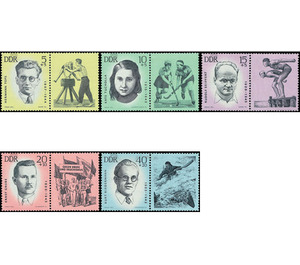 Commemorative stamp series  - Germany / German Democratic Republic 1963 Set