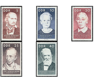 Commemorative stamp series  - Germany / German Democratic Republic 1967 Set