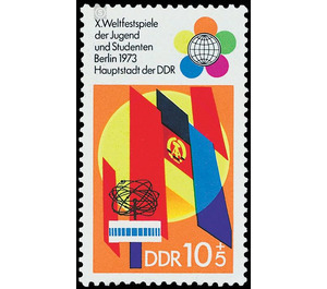 Commemorative stamp series  - Germany / German Democratic Republic 1973 - 10 Pfennig