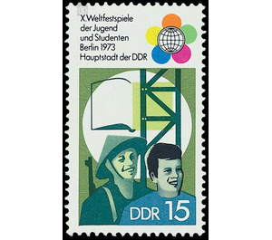 Commemorative stamp series  - Germany / German Democratic Republic 1973 - 15 Pfennig