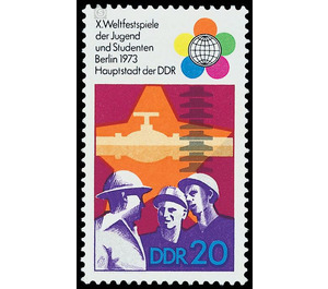 Commemorative stamp series  - Germany / German Democratic Republic 1973 - 20 Pfennig