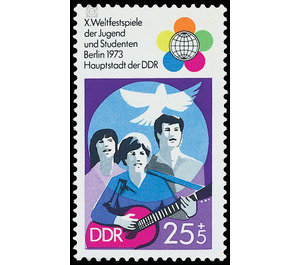 Commemorative stamp series  - Germany / German Democratic Republic 1973 - 25 Pfennig