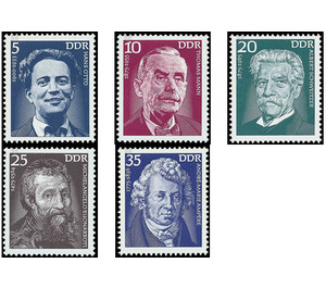 Commemorative stamp series  - Germany / German Democratic Republic 1975 Set