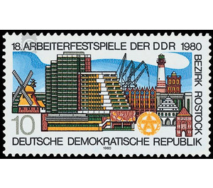 Commemorative stamp series  - Germany / German Democratic Republic 1980 - 10 Pfennig