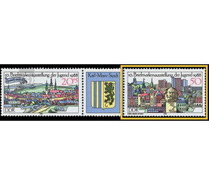 Commemorative stamp series  - Germany / German Democratic Republic 1988 - 50 Pfennig