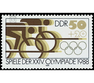 Commemorative stamp series  - Germany / German Democratic Republic 1988 - 50 Pfennig