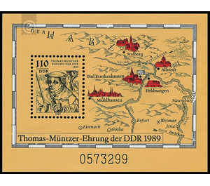 Commemorative stamp series  - Germany / German Democratic Republic 1989