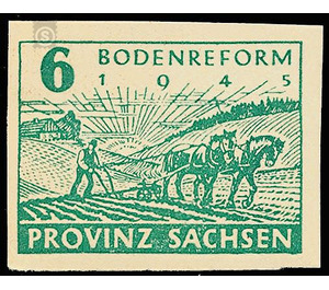 Commemorative stamp series  - Germany / Sovj. occupation zones / Province of Saxony 1945 - 6 Pfennig