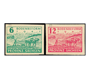 Commemorative stamp series  - Germany / Sovj. occupation zones / Province of Saxony 1945 Set