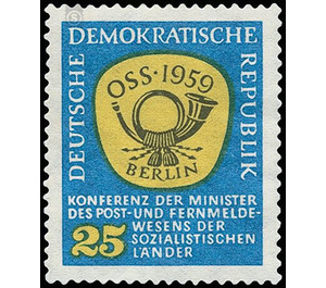 Conference of the Ministers of the Post and Telecommunications of the Socialist States (OSS) Berlin  - Germany / German Democratic Republic 1959 - 25 Pfennig