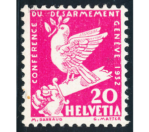 conference on disarmament  - Switzerland 1932 - 20 Rappen