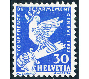 conference on disarmament  - Switzerland 1932 - 30 Rappen