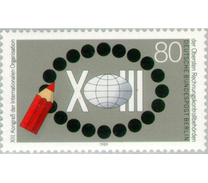 Congress emblem, red pencil - Germany / Berlin 1989 - 80