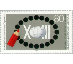 Congress emblem, red pencil - Germany / Berlin 1989 - 80