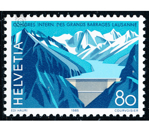 Congress of the big dams  - Switzerland 1985 - 80 Rappen