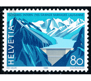 Congress of the big dams  - Switzerland 1985 - 80 Rappen