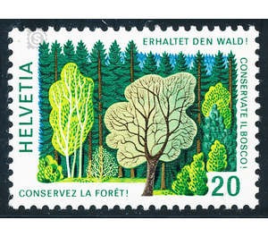 Conserve the forest  - Switzerland 1976 - 20 Rappen