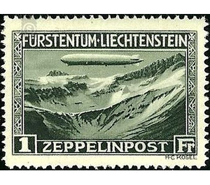 Count Zeppelin  - Liechtenstein 1931 - 100 Rappen
