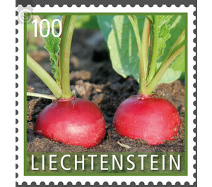 Crop Plants: Vegetables - Radish  - Liechtenstein 2018 - 100 Rappen