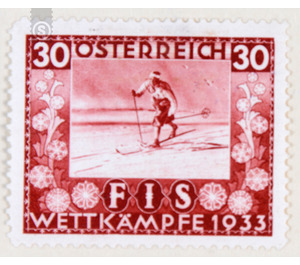 cross-country skiing  - Austria / I. Republic of Austria 1933 - 30 Groschen