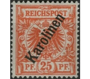 Crown/eagle with overprint - Micronesia / Caroline Islands 1900 - 25