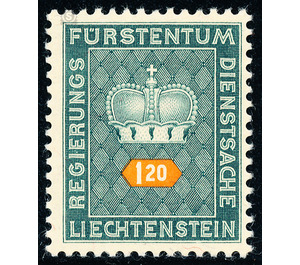 Crown with numeral  - Liechtenstein 1950 - 120 Rappen