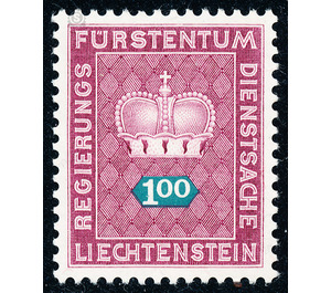 Crown with numeral  - Liechtenstein 1968 - 100 Rappen