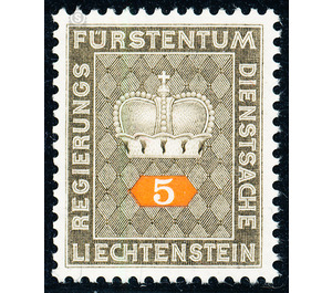 Crown with numeral  - Liechtenstein 1968 - 5 Rappen