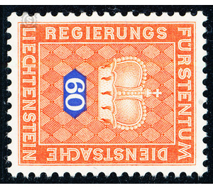 Crown with numeral  - Liechtenstein 1968 - 60 Rappen