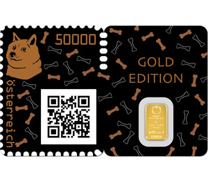 Crypto stamp 3.1 Gold Edition Doge  - Austria 2021 - 50000 Cent