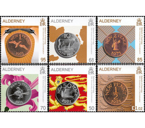 Currency Decimalization, 50th Anniversary (2021) - Alderney 2021 Set