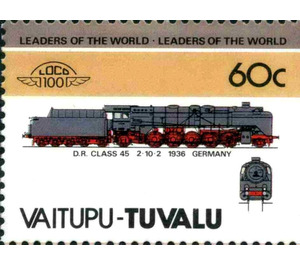 D.R. Class 45 2-10-2 1936 Germany - Polynesia / Tuvalu, Vaitupu 1985